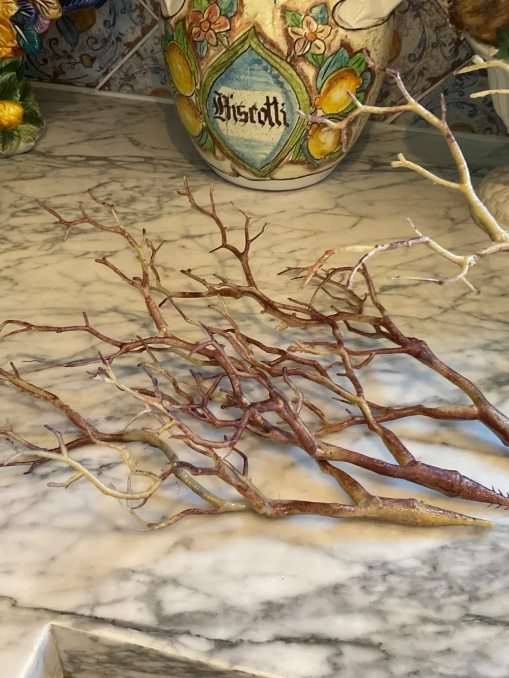 Plastic faux branches, vases NOT included, great for Lenten decor 19 stems